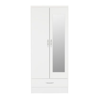 f7de4e3089ec4b98bbeac706e2785186617b5d993095b9ce428c356752a60d55.jpg An Image of Nevada 2 Door Mirrored Wardrobe Brown