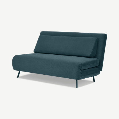 0035a20b2732e6c1a9f929ff8a60e105b24e2cd20ce0af953b0014750306656e-1.png An Image of Kahlo Large Sofa Bed, Teal Corduroy Velvet