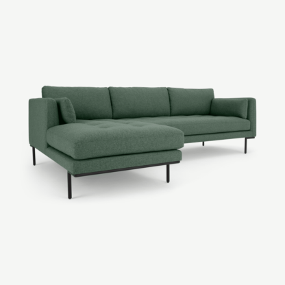 097957717cae3fe4897ceab325113f2a242e72a0531ec140fec26af9e077f056-1.png An Image of Harlow Left Hand Facing Chaise End Corner Sofa, Darby Green