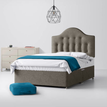 09dc39c3a6f00a45184e7e93b819cc1488bb371be847954370da45896d496e67-20.jpg An Image of Victor Buttoned Slate Grey Fabric Ottoman Divan Bed - 2ft6 Small Single
