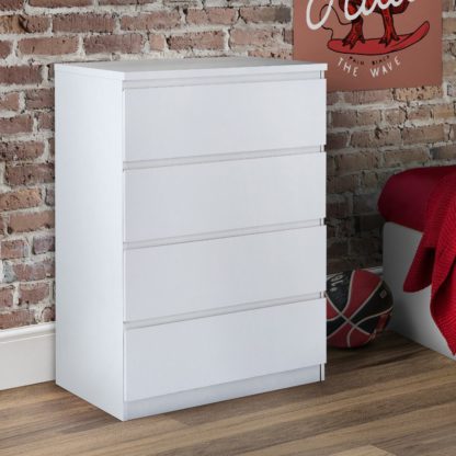0bdfa6d207b7a9b4fb0e65a7aecdfed8ea31e731a78e92cb0e431e87c131bdac.jpg An Image of Jupiter White Wooden 4 Drawer Chest