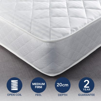 17b0d12f0bc2729674e82b145f04024677e8921cb7f4e36b2460b112703431a9.jpg An Image of Dunelm Everyday Orthopaedic Open Coil Mattress Yellow