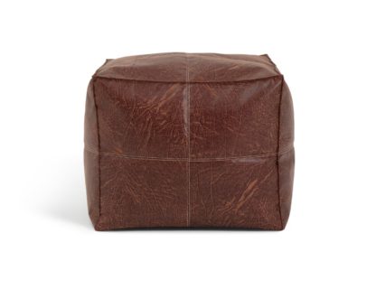 227d7bf96c827f620a4fb64d2d10d13e41f5ab6d9ebc24dcd02436f5e7222017.jpg An Image of Habitat Faux Leather Footstool - Brown