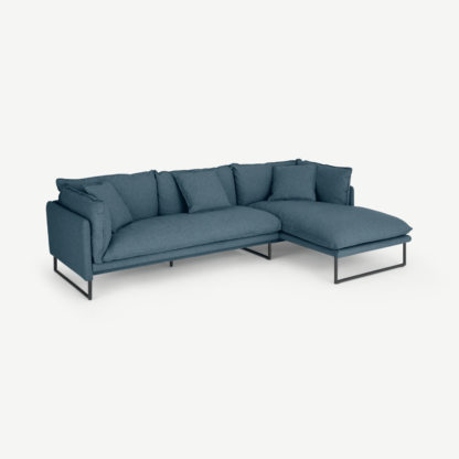 254e42b5c5eedb8432c2212b2068b7022e49affc104b1b9a7ac65b28e2daa2b6-1.png An Image of Malini Right Hand Facing Chaise End Sofa, Orleans Blue