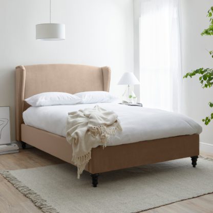 25b0040b29ace716c281048d39c15c24d8a81eead2ddbd9a8037c90fd16a380b.jpg An Image of Oswald Taupe Bed Natural (Brown)