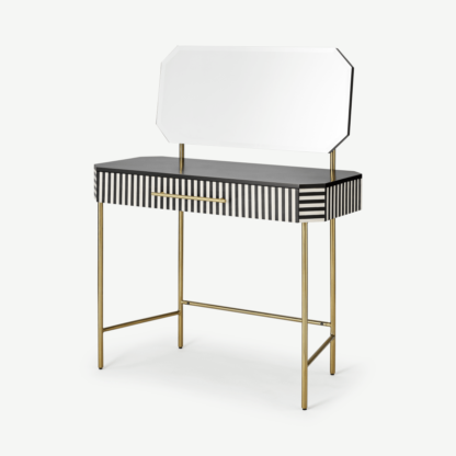 26390319e6e5c0d1b65dbed25261a9906b31b65e1f1b6170691b12457026e02e-1.png An Image of Noorali Dressing Table, Black & White Resin