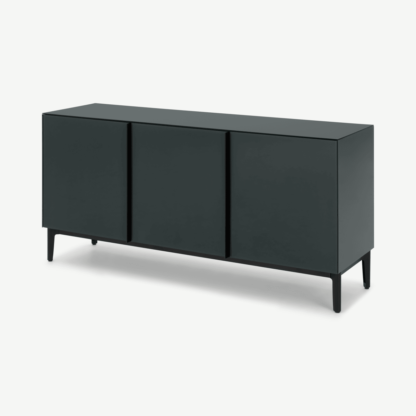 2a6912cbfb74155bae2b570ed3a405b12894e6cde4279db27e5771e72a5c93c8-1.png An Image of Silas Sideboard, Midnight Grey Glass