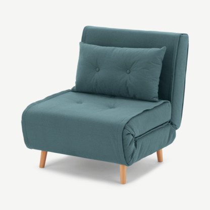 2d2d24c2e21dbedac5f3498a013609e35df339a1d807a25483a4e18ddbc466d5-1.png An Image of Haru Single Sofa Bed, Sherbet Blue