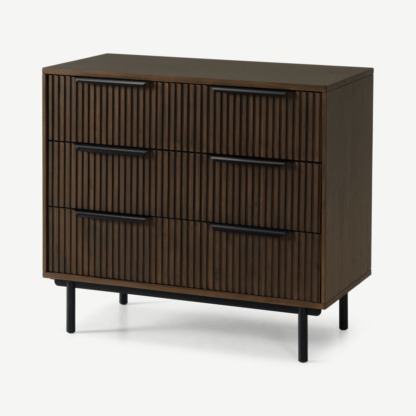 2df61d8c9d7930758c73e6e2d5a88104a21f6791e817405c3960300b0d937234-1.png An Image of Anwick Chest of Drawers, Dark Stain Acacia & Black
