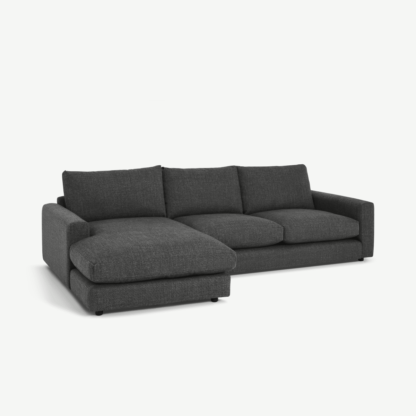 3544a86861afa9785d3fcf67ef825c111995134bc01566940b1f3e0f5831bf7f-1.png An Image of Arni Left Hand Facing Chaise End Corner Sofa, Slate Textured Weave