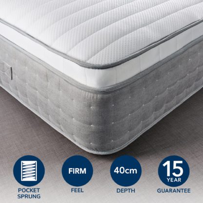 3826ddf215fbb8c3d3fb4950b2df411d6298c750707ab5777d6695be9e7f5ed2.jpg An Image of Hotel Gel Pillow Top 3500 Pocket Sprung Mattress White