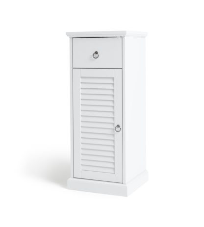 38f039b55eedc1d1981eb1ef780b55d68b8a637c663e6c362b3cd6d30f6909aa.jpg An Image of Argos Home Le Marais 1 Door Single Unit Cabinet - White