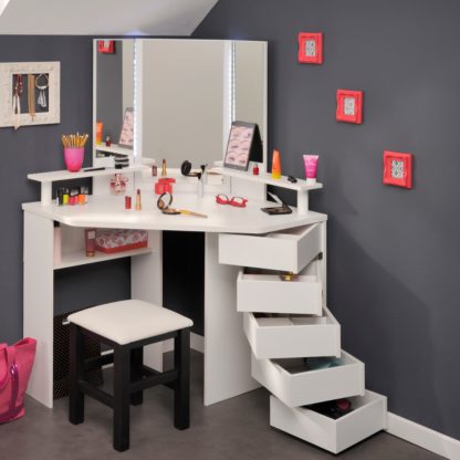 4514782ac92b68a0720971c5c4c2cc6a1f04f5ee73517167163d51e496e8de63.jpg An Image of Beauty Bar Corner Dressing Table White