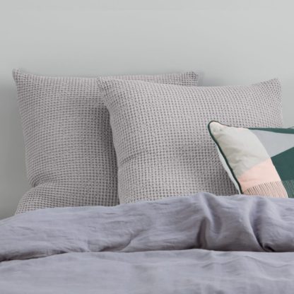 4a6d37f7939d5835190c82a7687155f11c5a17f28450fa6d143da33d7b5b920a.jpg An Image of Grove 100% Cotton Cushion, 50 x 50cm, Silver Grey