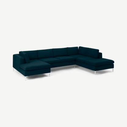 4a7d5852b7d05da542837c0ffb561415914de9acf942ebd39087a5f61385d737-1.png An Image of Monterosso Right Hand Facing Corner Sofa, Elite Teal