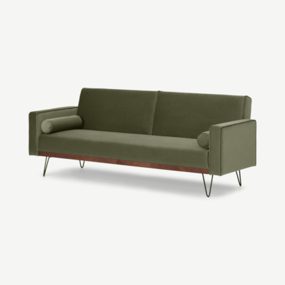518d80199ee99b386c85feda0017030dd778f58465dae45a6a761d4998bb90ce-1.png An Image of Warner Click Clack Sofa Bed, Sycamore Green Velvet