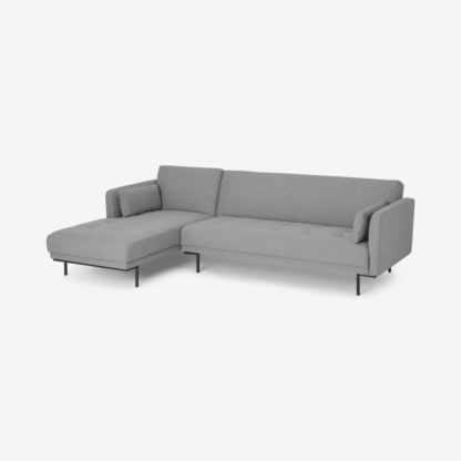 5767eb318c1b9c4cd7b43cd92cbef0516250d17cbeb225269ff2d1a89ecaf661-1.png An Image of Harlow Left Hand Facing Chaise End Click Clack Sofa Bed, Mountain Grey