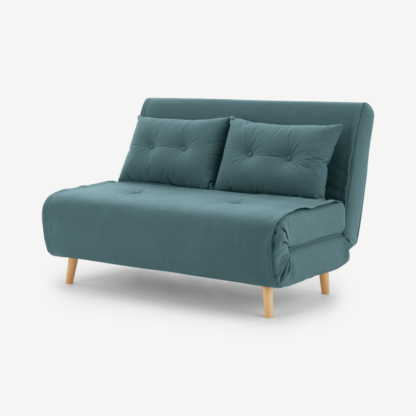 5cbf690beec299cdd0975325816155ac282c53e529d862451d9ec8ea9e493b5d-1.png An Image of Haru Small Sofa Bed, Sherbet Blue