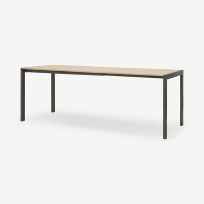 5e0ebddde1dd1b6a7caf1b9ae49962a15defd8abddd2d743d63cd9d3235b2cd7-1.png An Image of Swift 4-8 Seat Dining Table, Oak & Grey