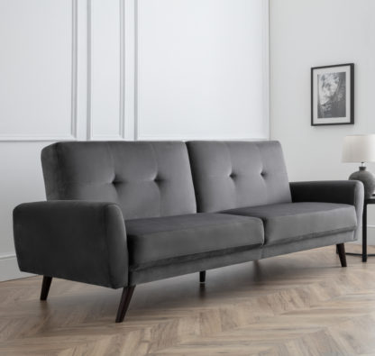 62401ee825e73225dd9070f6049a1cbddb3431e6ef48a801a123bcc5700b8780.jpg An Image of Monza Dark Grey Sofa Bed