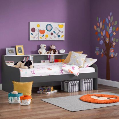 64162ae81685d47b9eb05280fd99d24661b98e26c27cd4f8080cd0e87cc60e07.jpg An Image of Grace Grey Wooden Day Bed Frame Only - 3ft Single