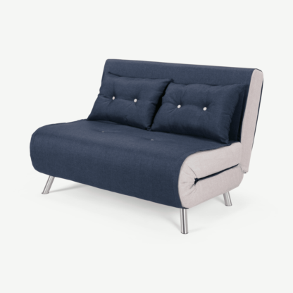6689c0dcf745ecc7f49c3d9f347a6a49ef8ff9de51b2e75fc9e73e7076f012b6-1.png An Image of Haru Small Sofa Bed, Quartz Blue