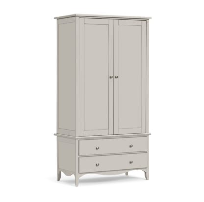 6704fc342f5be4ea527c26b83c5139ab1361a9859ad882627d394b0b08986e65.jpg An Image of Habitat Margot 2 Door 2 Drawer Wardrobe - Grey