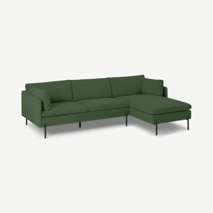 6767571e1f88f560d60dfc6d058a299c4ec328e02392076ded6e7486522823a0-1.png An Image of Zarina Right Hand Facing Chaise End Sofa, Meadow Corduroy Velvet