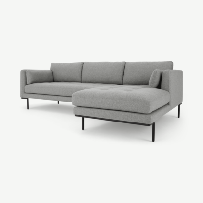 6dca2aec49855305c40ee8d53386a93d5a16f1ddb84e6fde687d0b0790c7330c-1.png An Image of Harlow Right Hand Facing Chaise End Corner Sofa, Mountain Grey