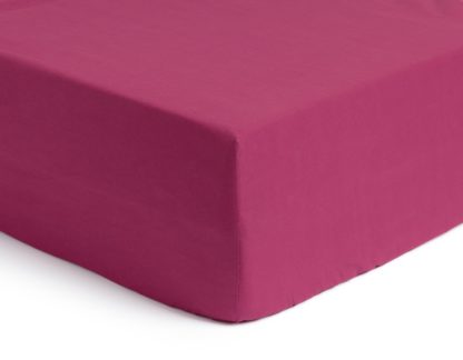 8a6889d5c7f9d2b807b5a37e77df47cd5070e6cbb3e0f90ffb2cffa11fe3a2a9.jpg An Image of Habitat Cotton Rich Berry Fitted Sheet - Double