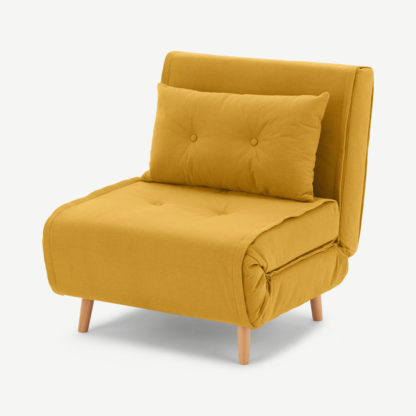 8ca89cad18d8ea3b9a2c41d2fd57d473a85d5ff89d625d10b6d487aea318e94e-1.png An Image of Haru Single Sofa Bed, Butter Yellow