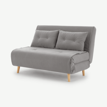 90256abfdc9427ba20c8e7c236c144fb9d0f31581c40175a5ef3675b712f2a7b-1.png An Image of Haru Small Sofa bed, Marshmallow Grey