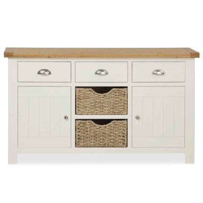 98238592b7f5f2f1388c1adc3cc746c8168c69bce1f1150d9d2f0b76a8f969e4.jpg An Image of Wilby Cream Large Sideboard White
