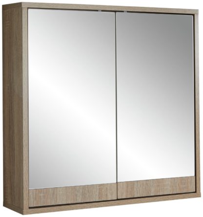 9a71705ae09b126d805c2afa1028445d7a27166bdac628c1707f2bc032d41d41.jpg An Image of Lloyd Pascal Maia 2 Doors Mirrored Cabinet - Light Wood