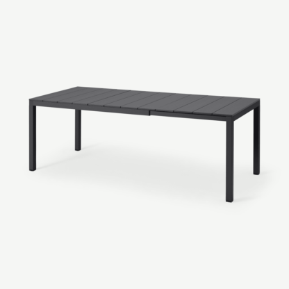 9e5aef8f3e021575c6904124988ab33d38ea6a4c3d934e4d09f2a10d706e2e0e-1.png An Image of Nardi 6-8 Seat Extending Dining Table, Dark Grey Aluminium