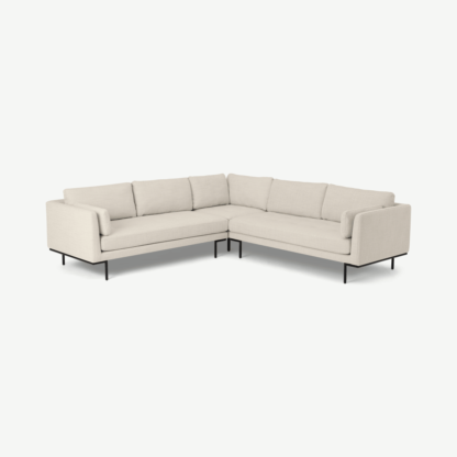 a538a7cb9791e8fe63ed40a8fcf202cb6ab90d0e4e3b6e0929c682f1a150ef7c-1.png An Image of Harlow Corner Sofa, Oatmeal Textured Weave Fabric