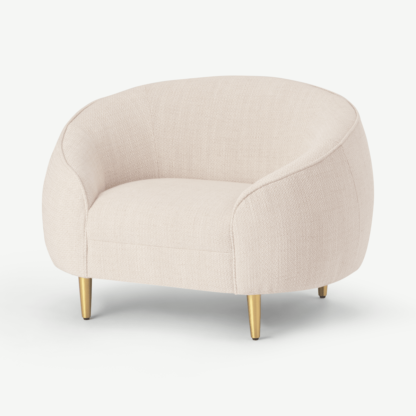 a54c6d66721b87eabe979b7e95b301922b4f13465563cb9b9c424adb33dfd0f7-1.png An Image of Trudy Armchair, Oatmeal Loop Textured Fabric