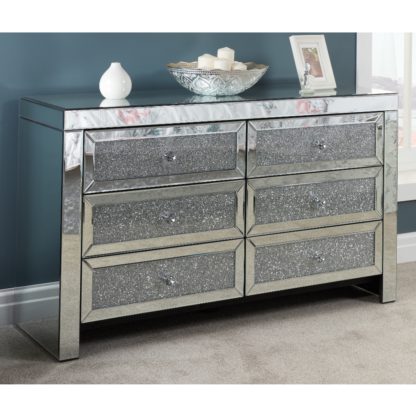 a6444746dd8ac4ad82a1126e05d7bfbce78ddce0df90466cf0be3ef363eb8769.jpg An Image of Vienna Mirrored 6 Drawer Chest