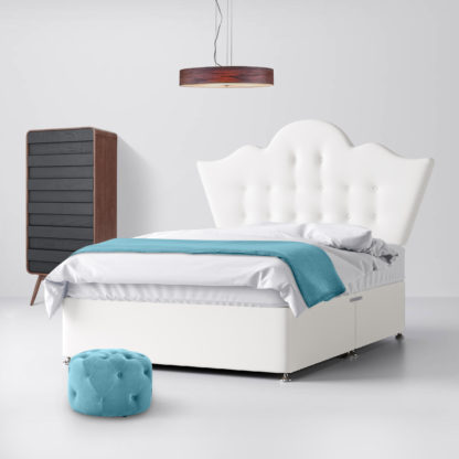 ac4e46fd30d7076d6a207d824143f0ba0ffc55c1a68ffdc59248e84b2d86aef2-10.jpg An Image of Florence Buttoned White Fabric No Drawer Divan Bed - 3ft Single