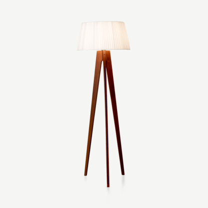 adbd48077f0ec67b1bbe6f1f49dd7bb18a6257bc3e2bebc38c3944a3ee118714-1.png An Image of Miller Tripod Floor Lamp, Walnut and Navy