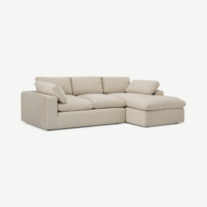 b19c9df2740cd26c29abc1131ffffb2f0f214897cabc8768fb4d0602daf03efc-1.png An Image of Samona Right Hand Facing Chaise End Sofa, Natural Cotton & Linen Mix
