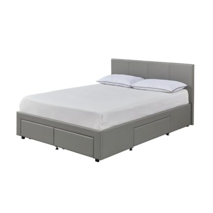 b7cc58b9eabcfdafa0bae825facab6eba2497a07abab36aba3654ef57e37bd86.jpg An Image of Habitat Lavendon 4 Drawer Kingsize Bed Frame - Grey