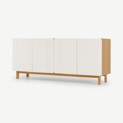 b7fd925e4396bdbb4e6adde65708b392237b5aa018dd247840687b2e5031b10f-1.png An Image of Asuna Wide Sideboard, Oak & Ivory White
