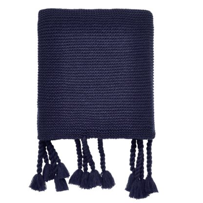 ba33aa88d5b861d76f57cbf3fc5be5d0d9e41feafa9119bb63ce735a9ba0d66a.jpg An Image of Helena Springfield Cosmos Viva Navy Knit Throw Navy