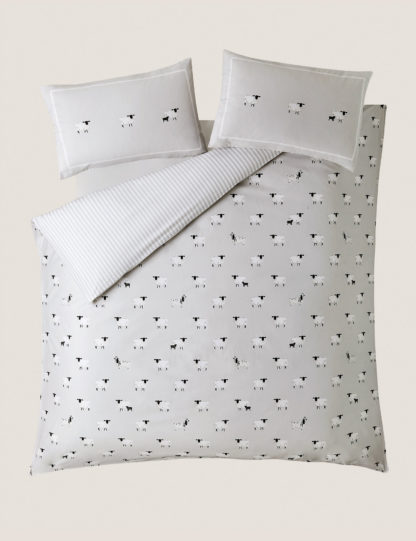 bb64f94a7f90b707308649d24c965de5a70b0579315c40a77ebd3606392a71be.jpg An Image of M&S Sophie Allport Pure Cotton Brushed Sheep Bedding Set