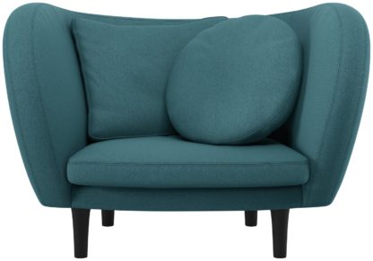 bb9ab2a9e909f1a80597ccfdfdaddd6fc735c8d938360ba46cf79c7f67965f18.jpg An Image of Habitat Arya Fabric Armchair - Teal