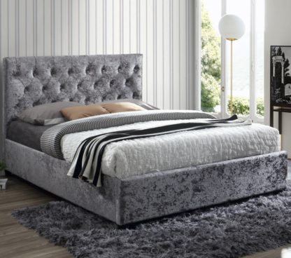 bc1fc77df3a40ba7173736a76f1684ac488a69b9e5dc7874647e237fd1cfb90f.jpg An Image of Cologne Steel Fabric Bed - 5ft King Size
