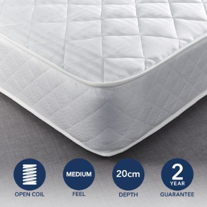 c606dc8e326b8c8703acd19e62b267efadd7a7b22af99e054c4e53bc2919ce89.jpg An Image of Dunelm Everyday Open Coil Mattress Yellow