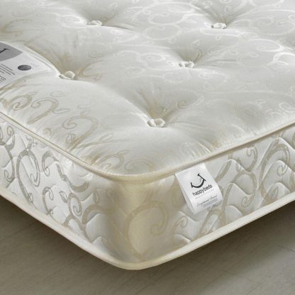 c8534893f123668c400ea7d2a027e202d5d8938d55112c5e3dca92886b7585a4.jpg An Image of Gold Tufted Orthopaedic Spring Mattress - 2ft6 Small Single (75 x 190 cm)