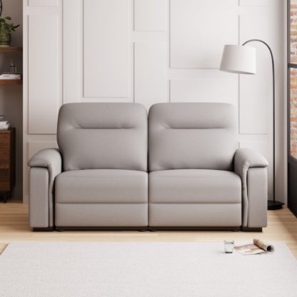 eb103c87c94c6d70256a17f4762441c9d63dff27675fd96670a87e971822b52a.jpg An Image of Bianca Electric Reclining 3 Seater Sofa Ivory